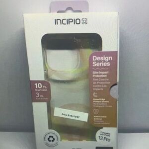 Incipio Design Series iPhone 13 Pro Case - Clear with Gold Accents